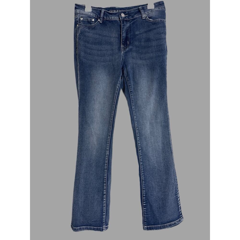 J For Justify Jeans‎ Blue Embedded Cross Design On Back Pockets